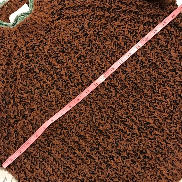 NWT Aritzia Wilfred sweater women L brown/black cotton chunky cozy bohemian - Picture 10 of 11